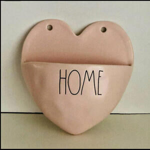 Rae Dunn Heart HOME Planter Pink Large 12" X 12" New!